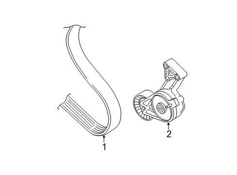2012 Volkswagen Jetta Belts & Pulleys - Belts Diagram 6