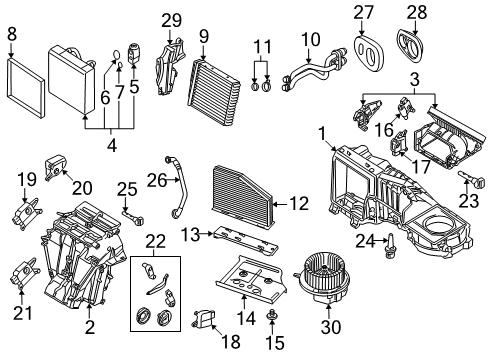 2008 Volkswagen Rabbit Heater Core & Control Valve Diagram