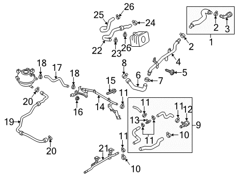 2016 Volkswagen Passat Hoses, Lines & Pipes Diagram 3