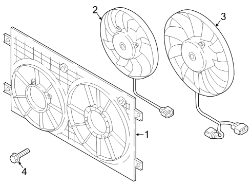 2025 Volkswagen Atlas Cross Sport Cooling Fan