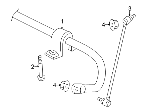 2023 Volkswagen Taos Stabilizer Bar & Components Diagram 2