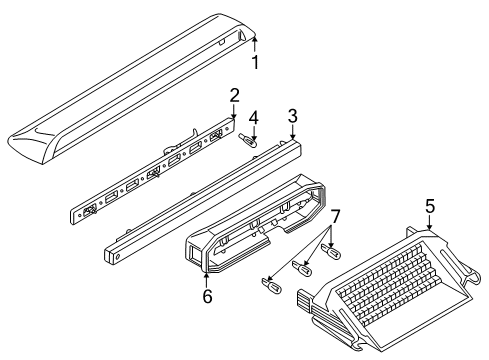 2001 Volkswagen EuroVan High Mount Lamps Diagram