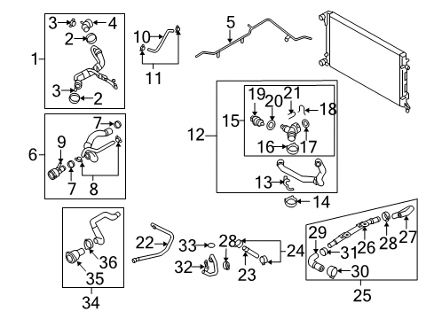 2011 Volkswagen Jetta Upper Hose Diagram for 1K0-122-101-FD