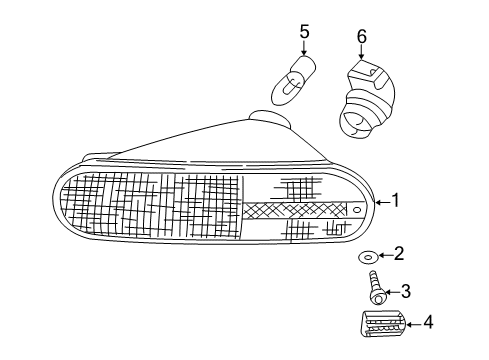 2003 Volkswagen Beetle Bulbs Diagram 6