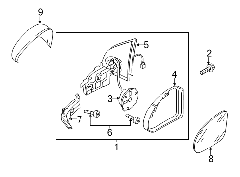 2012 Volkswagen Golf Outside Mirrors Diagram