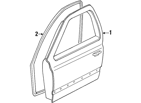 1998 Volkswagen Jetta Door & Components Diagram