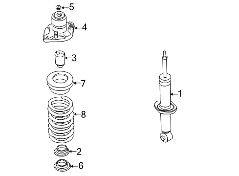 2002 Volkswagen Passat Struts & Components Diagram 2