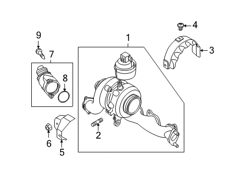 2010 Volkswagen Golf Turbocharger & Components Diagram