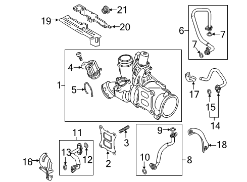 2016 Volkswagen Passat Turbocharger & Components Diagram