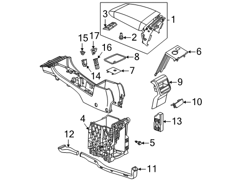 2020 Volkswagen Passat Console Diagram