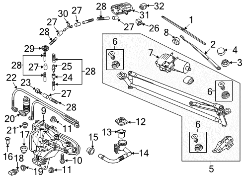 2023 Volkswagen Tiguan Wipers Diagram 2