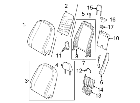 2025 Volkswagen GTI Front Seat Components Diagram 5