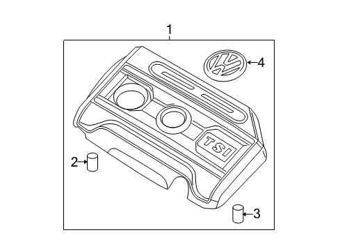 2012 Volkswagen Beetle Engine Appearance Cover Diagram