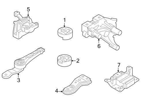 2023 Volkswagen Arteon Engine & Trans Mounting Diagram
