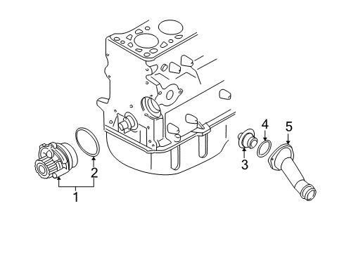 2005 Volkswagen Jetta Water Pump - Belts Diagram 2