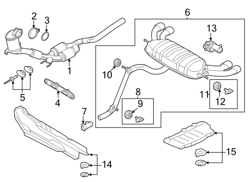 2024 Volkswagen Golf R Muffler & Pipe Diagram for 5H6-253-181-BF