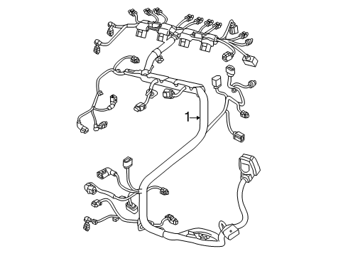2019 Volkswagen Golf Engine Harness Diagram for 04E-972-627-HP
