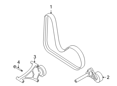 2010 Volkswagen Jetta Belts & Pulleys - Belts Diagram 3
