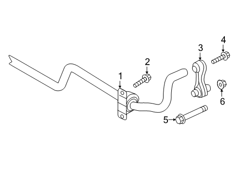 2024 Volkswagen Atlas Stabilizer Bar & Components Diagram 5