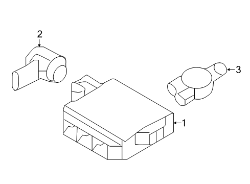2022 Volkswagen Atlas Parking Aid Diagram