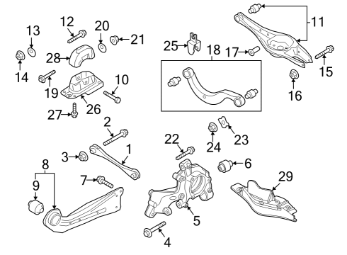 2025 Volkswagen Golf R Rear Suspension Components Diagram