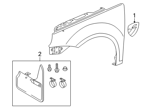 2007 Volkswagen Eos Exterior Trim - Fender Diagram