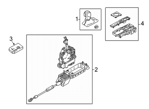2023 Volkswagen Atlas Cross Sport Shifter Housing Diagram