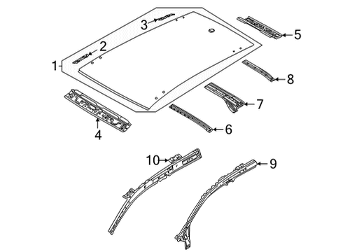 2025 Volkswagen Taos Roof & Components Diagram 2