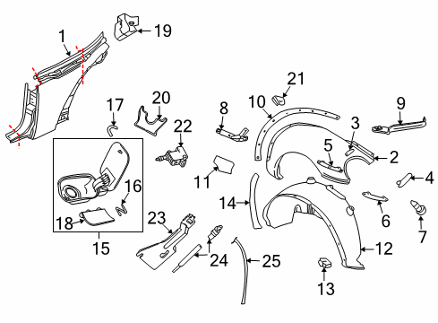 2003 Volkswagen Beetle Fuel Door Diagram 3