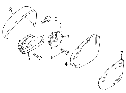 2012 Volkswagen Passat Mirrors Diagram