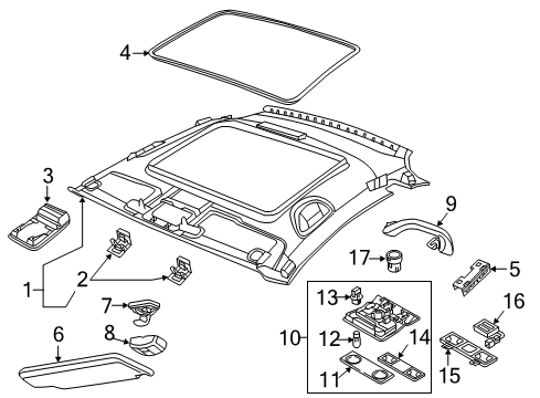 2018 Volkswagen Beetle Interior Trim - Roof Diagram 2