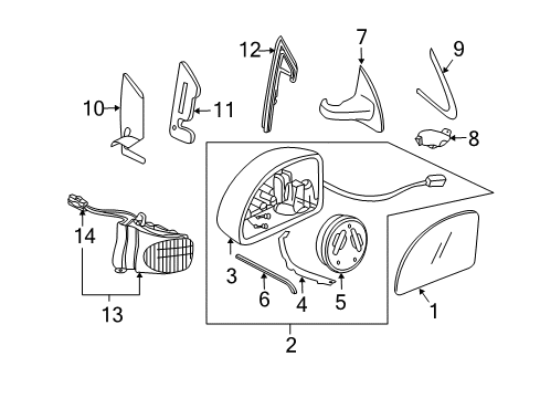 2008 Volkswagen Beetle Mirrors Diagram