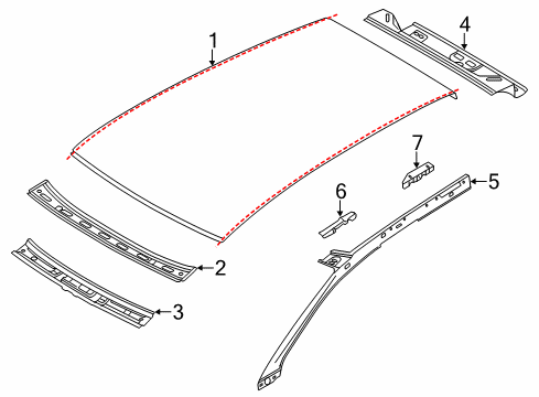 2012 Volkswagen Touareg Roof & Components Diagram 3