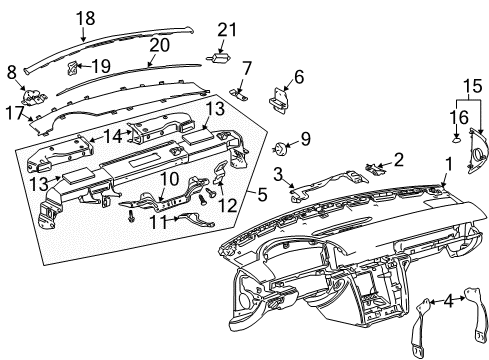 2005 Volkswagen Phaeton Instrument Panel Diagram