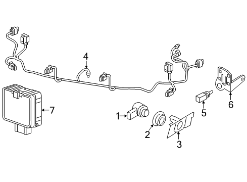 2018 Volkswagen Atlas Electrical Components - Front Bumper Diagram 2