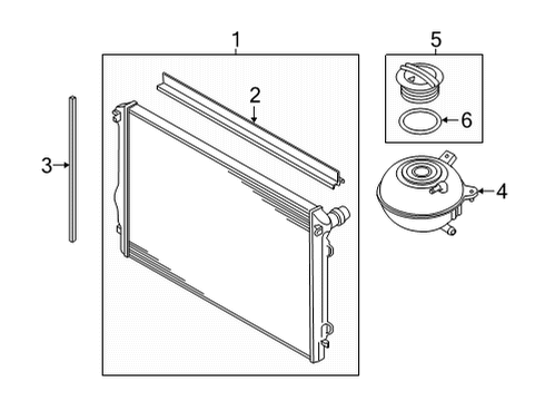 2022 Volkswagen GTI Radiator & Components Diagram