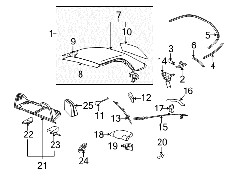 2005 Volkswagen Beetle Top Cover & Components Diagram