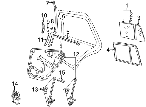 2002 Volkswagen Golf Rear Door Diagram