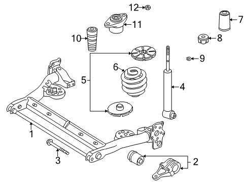 1998 Volkswagen Passat Rear Suspension Components Diagram