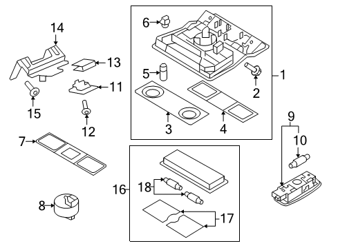 2016 Volkswagen Tiguan Interior Lamps Diagram