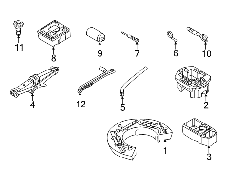2019 Volkswagen Jetta Jack & Components Diagram