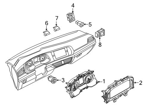 2024 Volkswagen Jetta Cluster & Switches Diagram