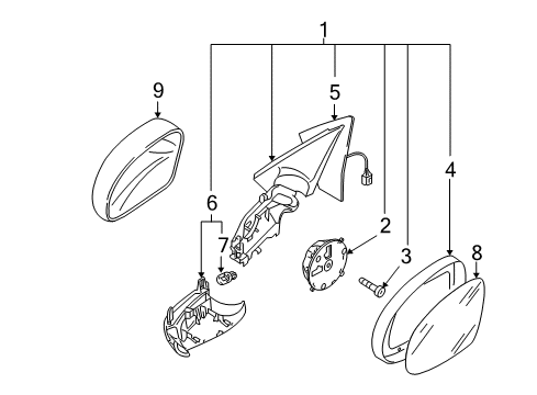 2016 Volkswagen Tiguan Mirrors Diagram