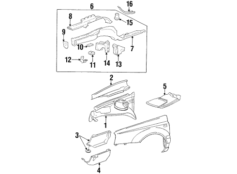1997 Volkswagen Jetta Structural Components & Rails