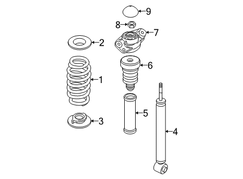 2010 Volkswagen Passat Shocks & Components Diagram