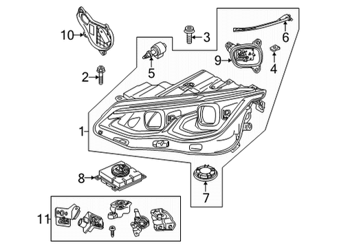 2023 Volkswagen GTI Headlamps Diagram