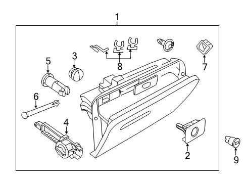 2014 Volkswagen Beetle Glove Box Diagram