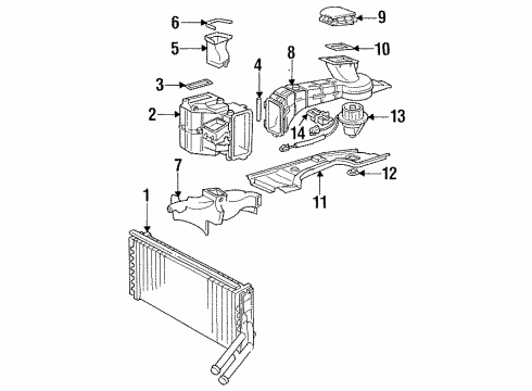 1998 Volkswagen Cabrio Blower Motor & Fan Diagram
