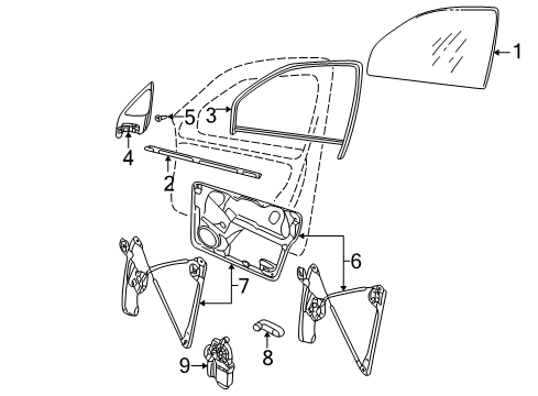 1999 Volkswagen Jetta Front Door Diagram