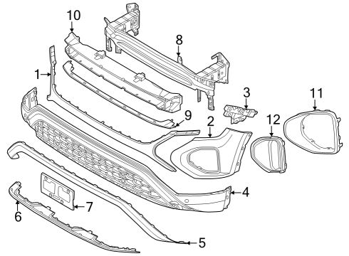 2025 Volkswagen Atlas Cross Sport Bumper & Components - Front